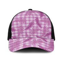 Pink Palaka Hawaii Palapalai Baseball Net Cap Hawaiian Fern LT14 One Size Black Pink - Polynesian Pride