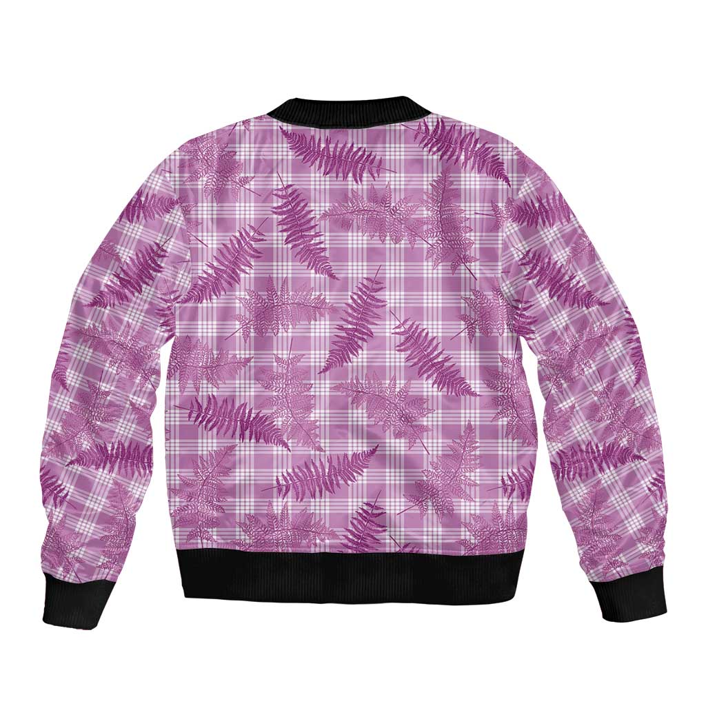 Pink Palaka Hawaii Palapalai Bomber Jacket Hawaiian Fern - Polynesian Pride
