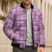 Pink Palaka Hawaii Palapalai Bomber Puffer Jacket Hawaiian Fern LT14 - Polynesian Pride