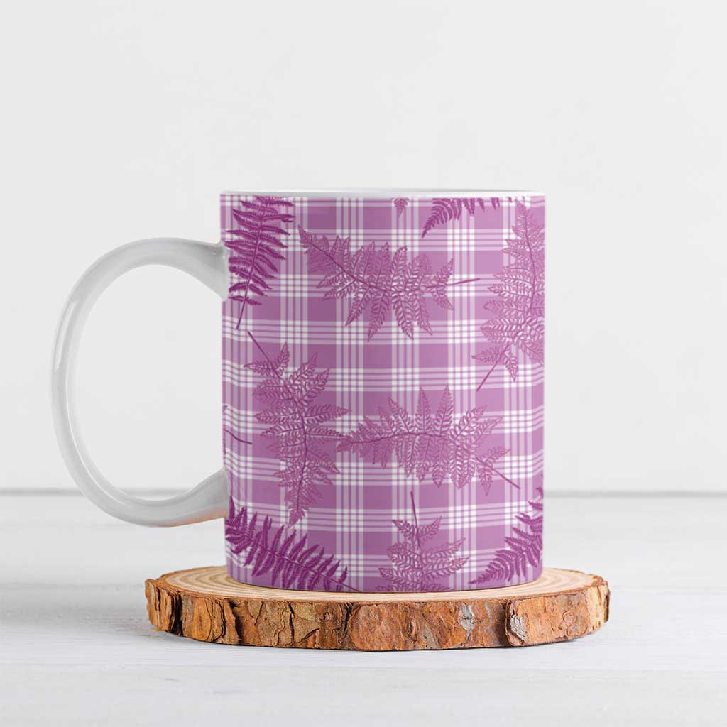 Pink Palaka Hawaii Palapalai Ceramic Mug Hawaiian Fern LT14 Pink - Polynesian Pride