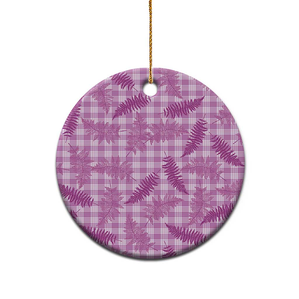 Pink Palaka Hawaii Palapalai Ceramic Ornament Hawaiian Fern - Polynesian Pride