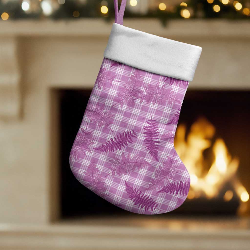 Pink Palaka Hawaii Palapalai Christmas Stocking Hawaiian Fern - Polynesian Pride
