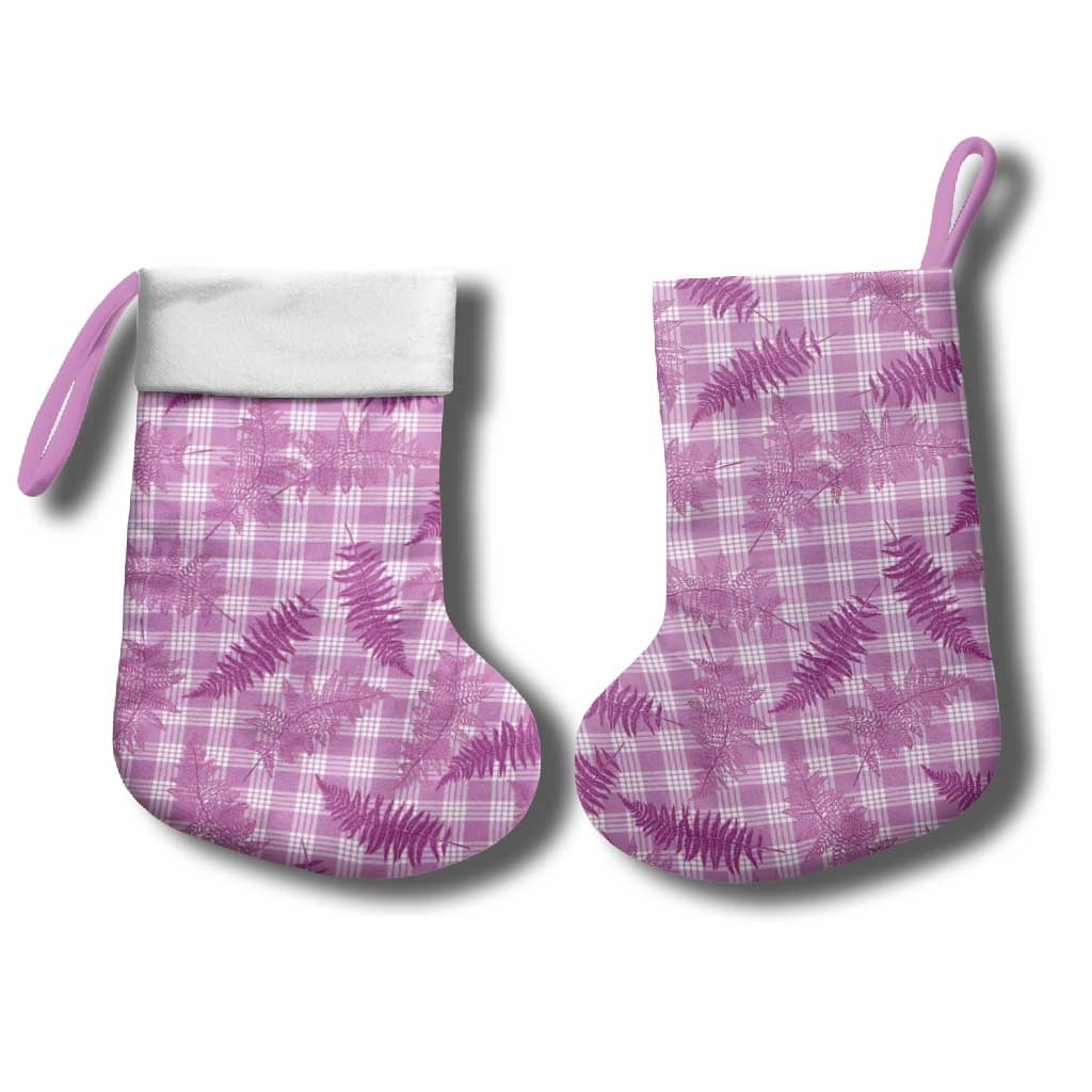 Pink Palaka Hawaii Palapalai Christmas Stocking Hawaiian Fern - Polynesian Pride