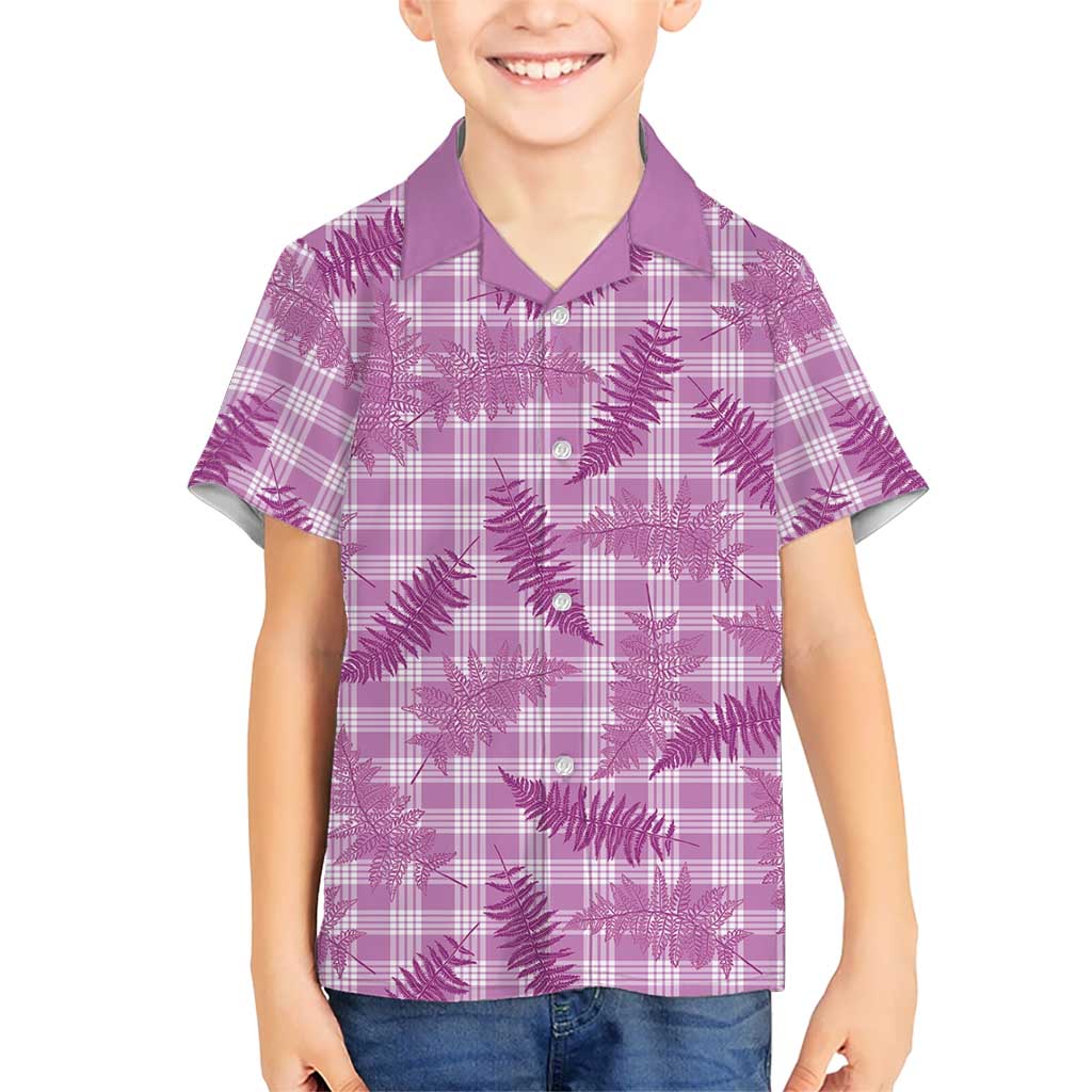 Pink Palaka Hawaii Palapalai Family Matching Puletasi and Hawaiian Shirt Hawaiian Fern - Polynesian Pride