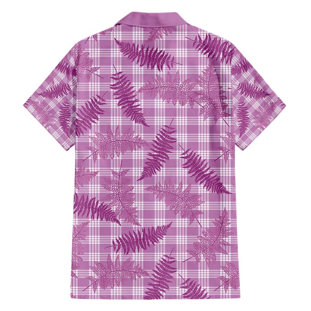 Pink Palaka Hawaii Palapalai Family Matching Short Sleeve Bodycon Dress and Hawaiian Shirt Hawaiian Fern - Polynesian Pride
