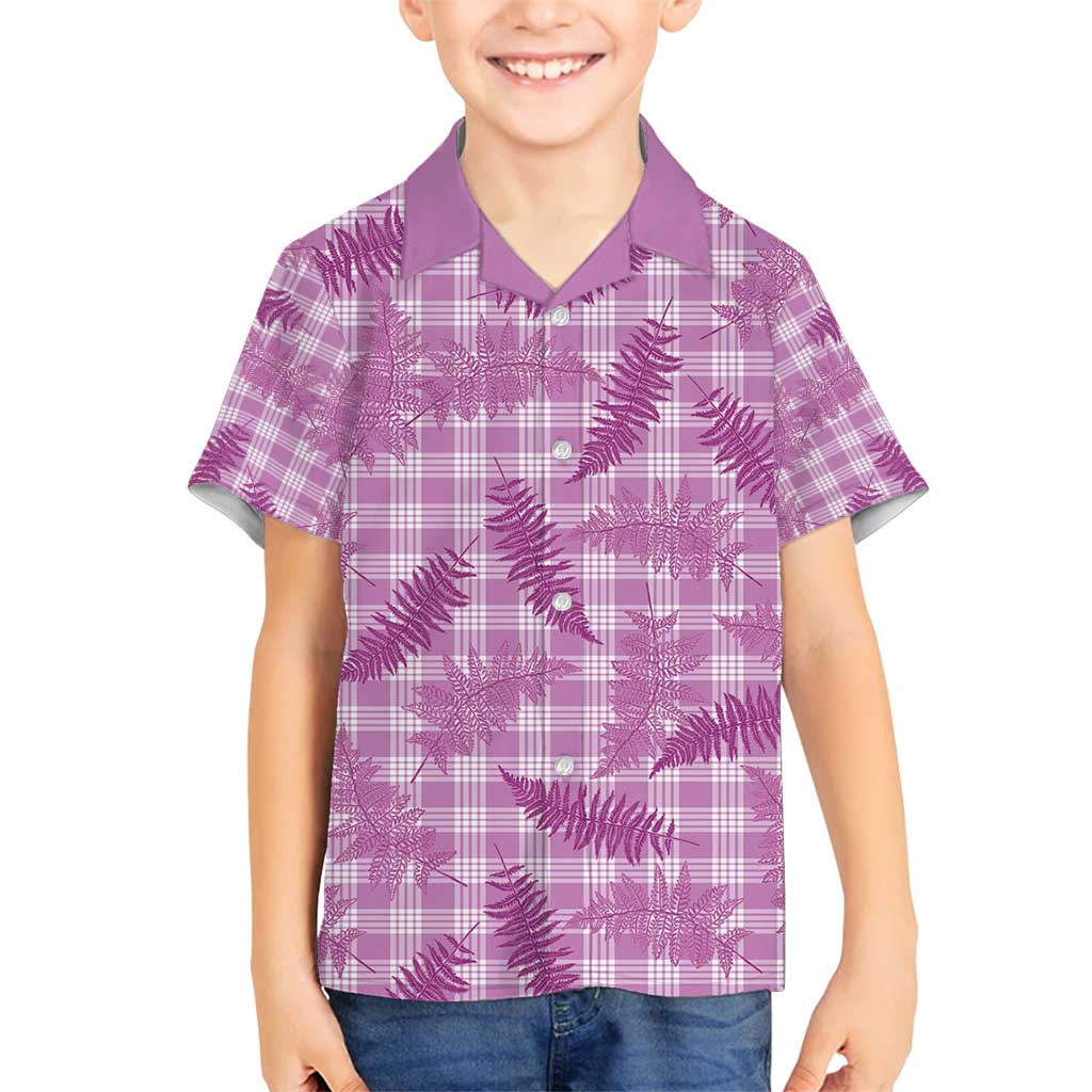 Pink Palaka Hawaii Palapalai Family Matching Summer Maxi Dress and Hawaiian Shirt Hawaiian Fern - Polynesian Pride