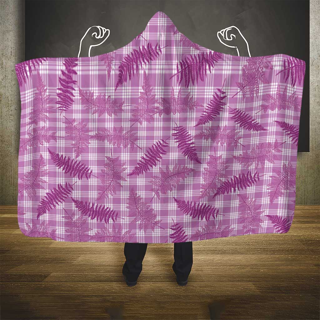 Pink Palaka Hawaii Palapalai Hooded Blanket Hawaiian Fern LT14 - Polynesian Pride