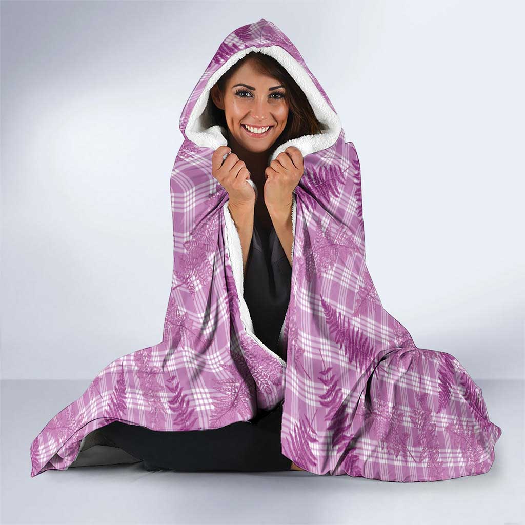 Pink Palaka Hawaii Palapalai Hooded Blanket Hawaiian Fern LT14 - Polynesian Pride