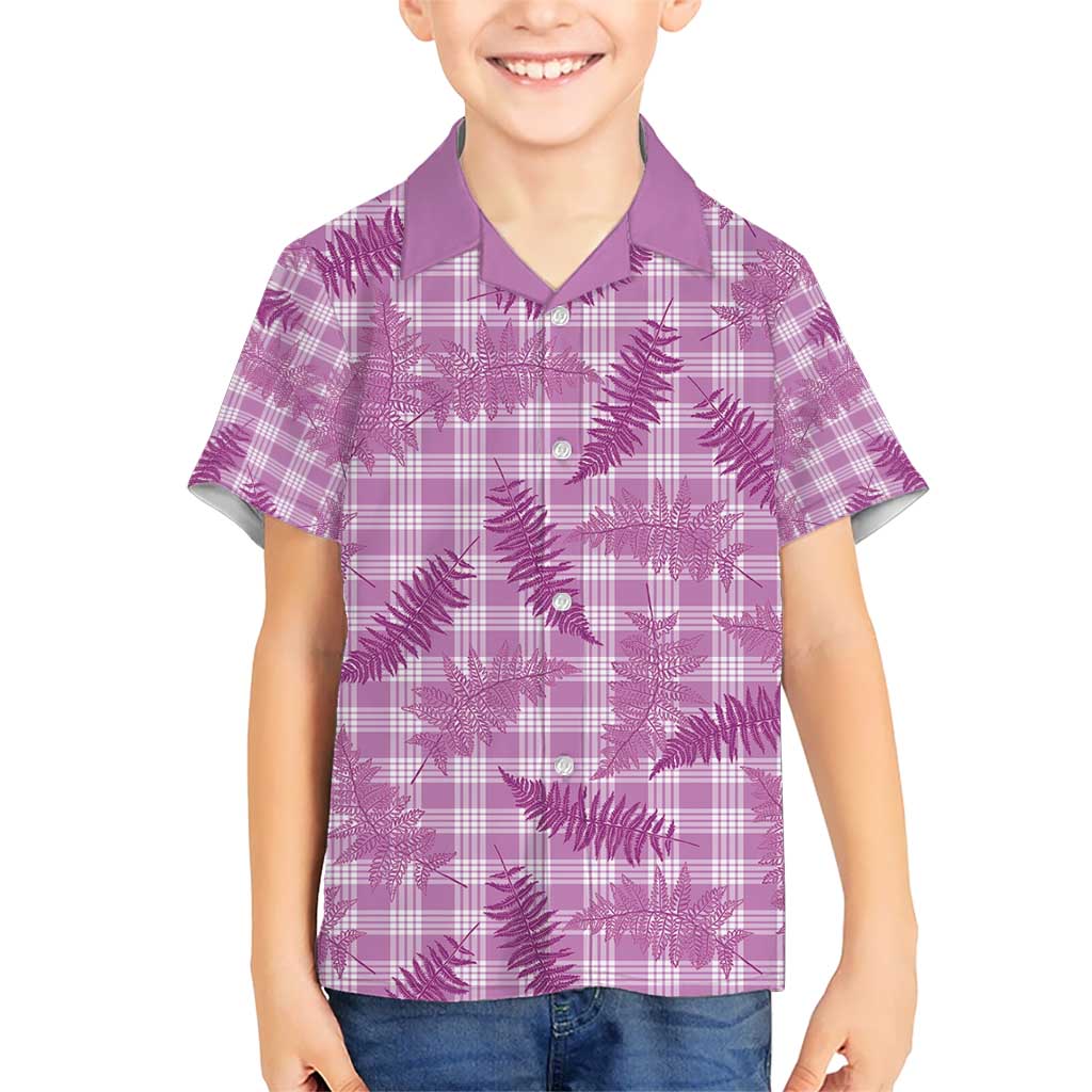 Pink Palaka Hawaii Palapalai Kid Hawaiian Shirt Hawaiian Fern - Polynesian Pride