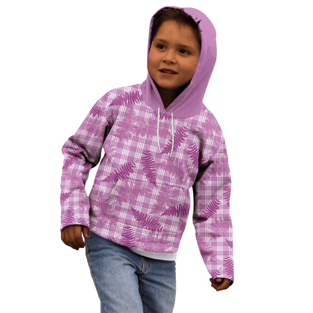 Pink Palaka Hawaii Palapalai Kid Hoodie Hawaiian Fern - Polynesian Pride