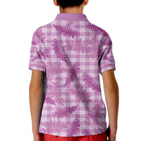 Pink Palaka Hawaii Palapalai Kid Polo Shirt Hawaiian Fern - Polynesian Pride