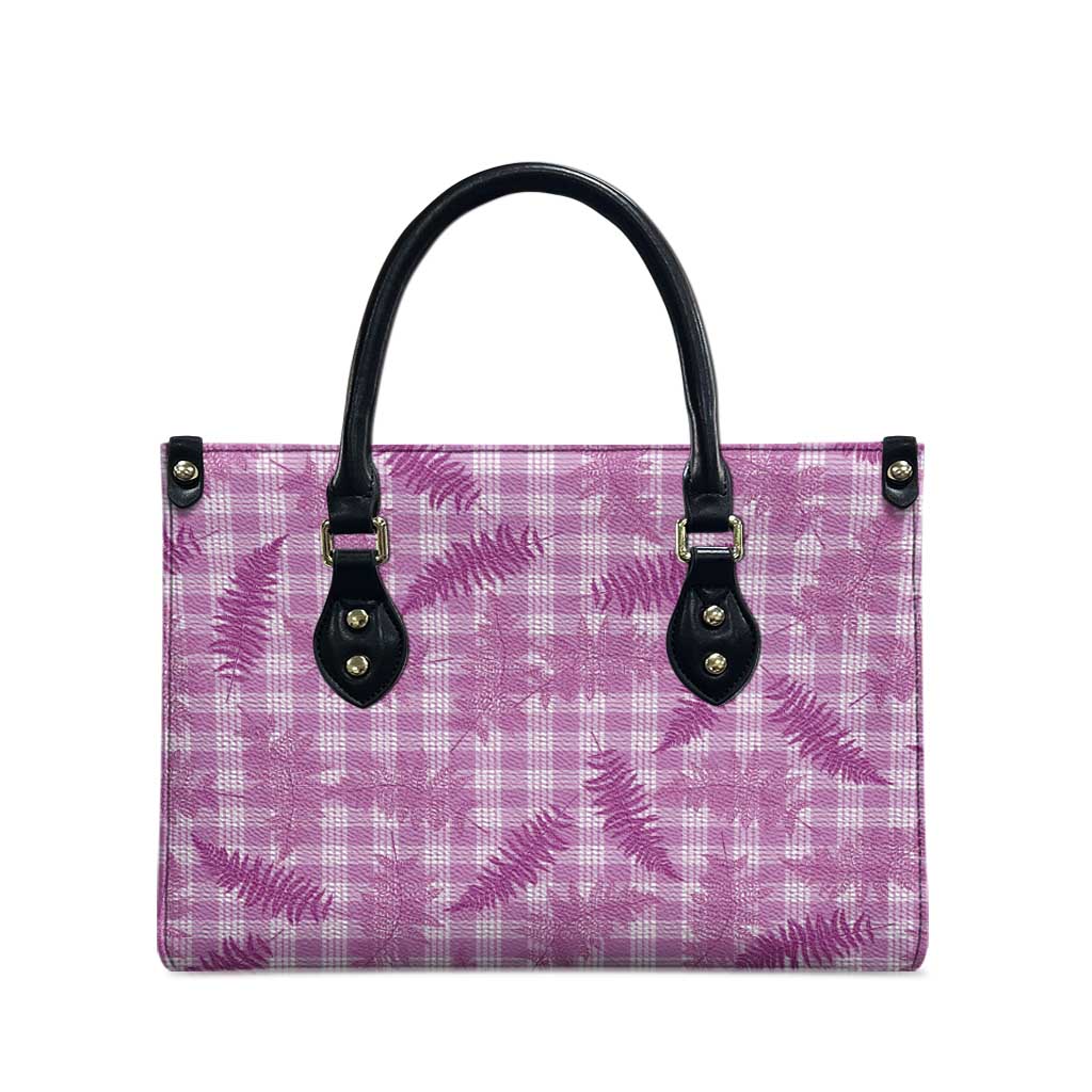 Pink Palaka Hawaii Palapalai Leather Bag Hawaiian Fern - Polynesian Pride