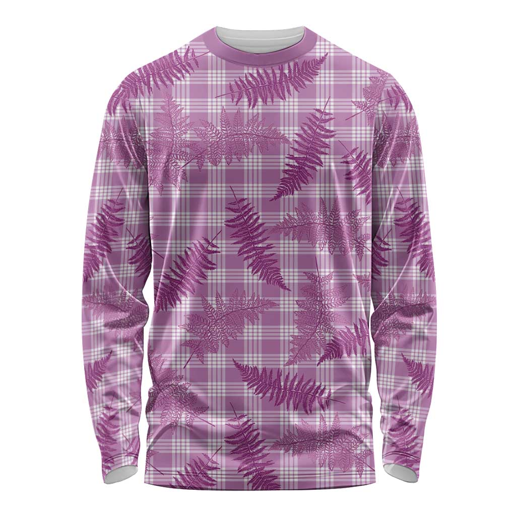 Pink Palaka Hawaii Palapalai Long Sleeve Shirt Hawaiian Fern LT14 Unisex Pink - Polynesian Pride
