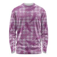 Pink Palaka Hawaii Palapalai Long Sleeve Shirt Hawaiian Fern LT14 Unisex Pink - Polynesian Pride