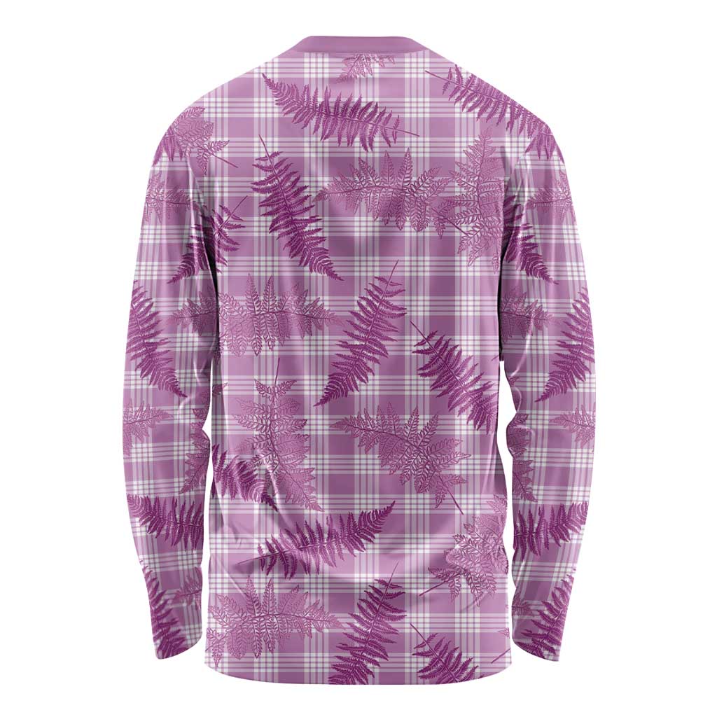Pink Palaka Hawaii Palapalai Long Sleeve Shirt Hawaiian Fern LT14 - Polynesian Pride