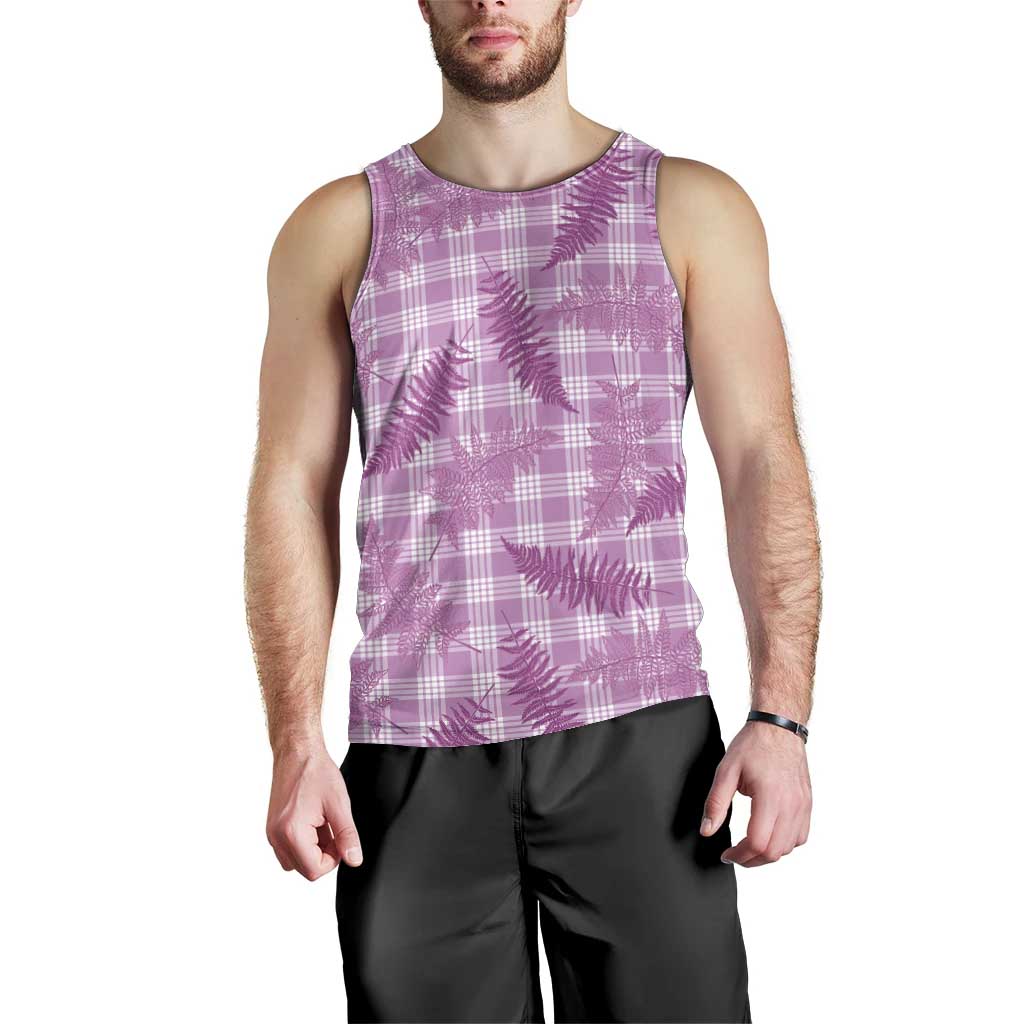 Pink Palaka Hawaii Palapalai Men Tank Top Hawaiian Fern LT14 - Polynesian Pride