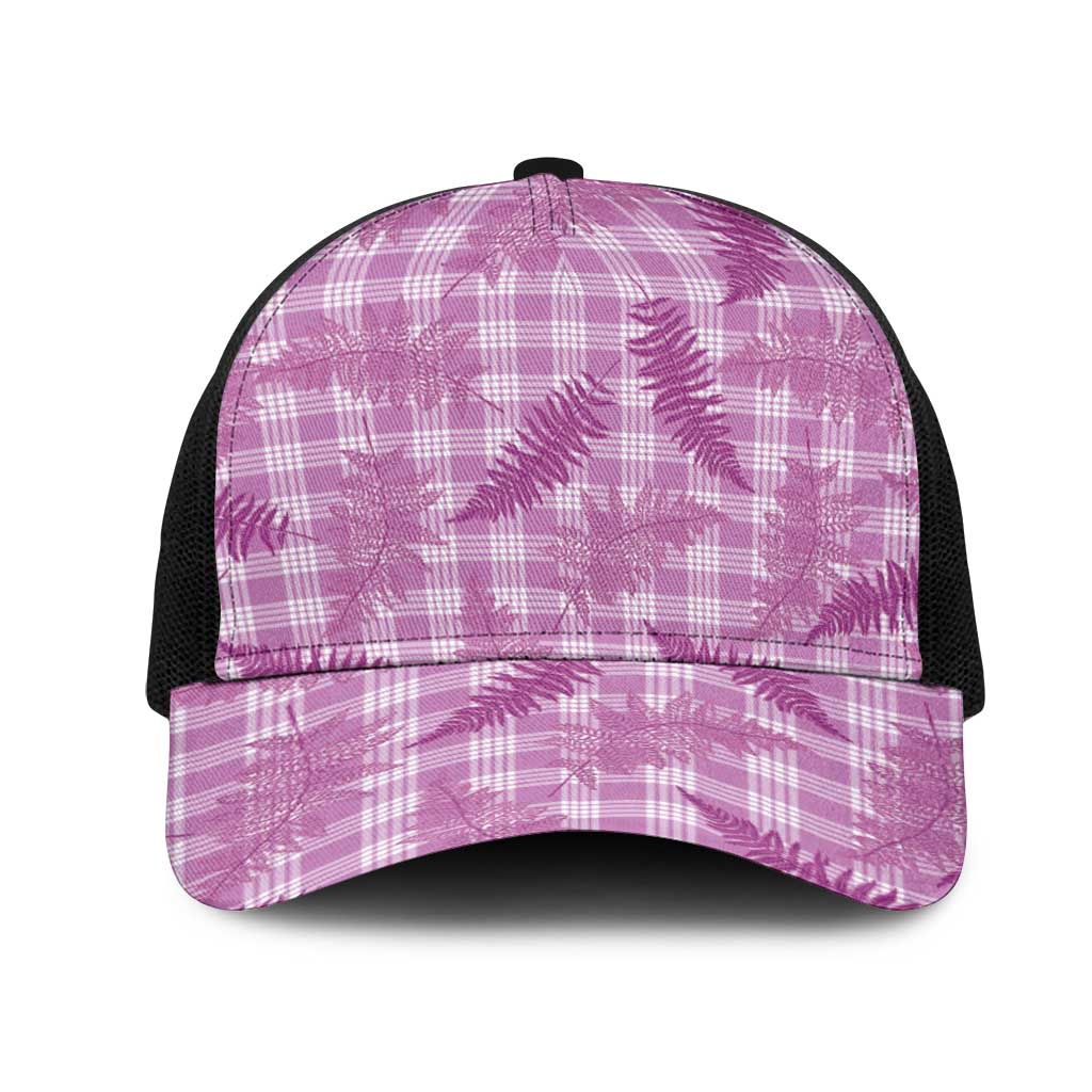 Pink Palaka Hawaii Palapalai Mesh Trucker Cap Hawaiian Fern LT14 One Size Black Pink - Polynesian Pride