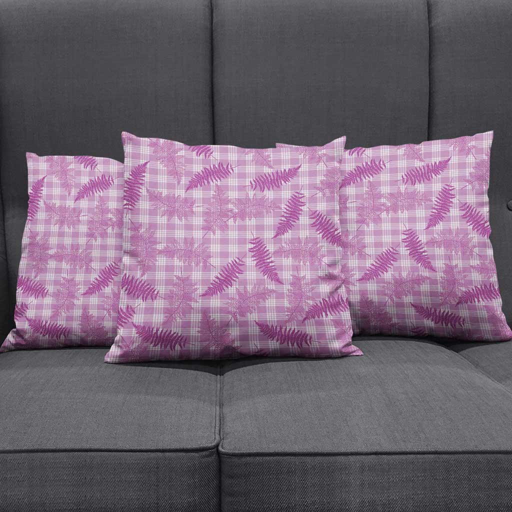 Pink Palaka Hawaii Palapalai Pillow Cover Hawaiian Fern - Polynesian Pride