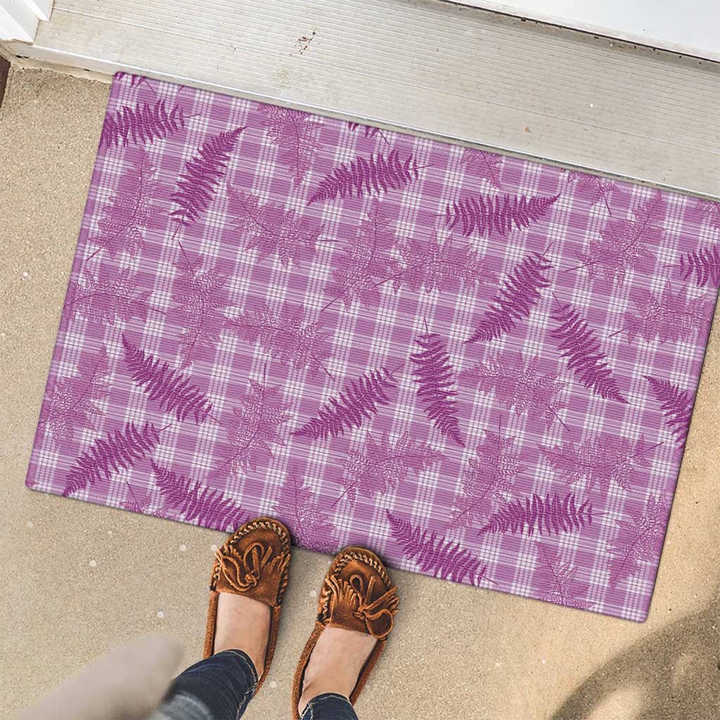 Pink Palaka Hawaii Palapalai Rubber Doormat Hawaiian Fern LT14 - Polynesian Pride