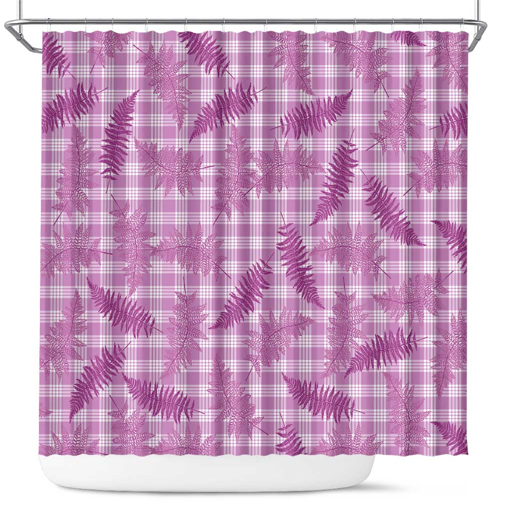 Pink Palaka Hawaii Palapalai Shower Curtain Hawaiian Fern - Polynesian Pride