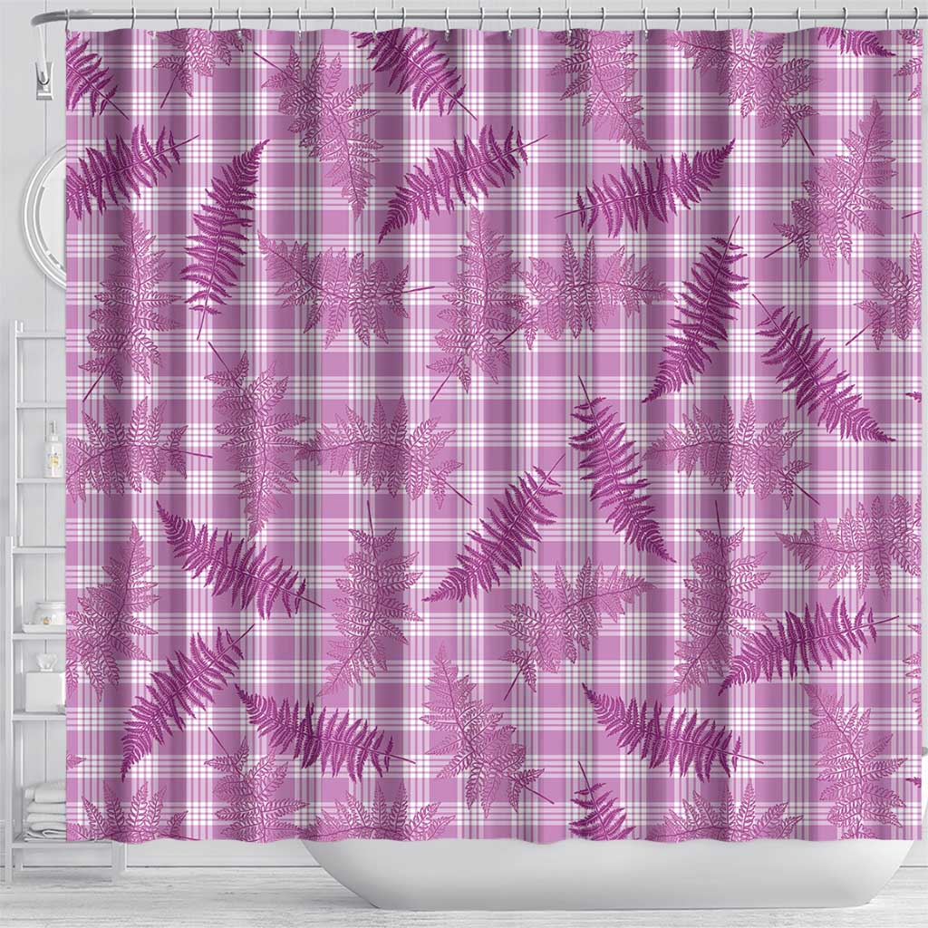 Pink Palaka Hawaii Palapalai Shower Curtain Hawaiian Fern - Polynesian Pride