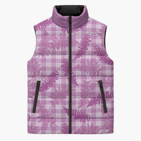 Pink Palaka Hawaii Palapalai Sleeveless Puffer Jacket Hawaiian Fern LT14 Unisex Pink - Polynesian Pride