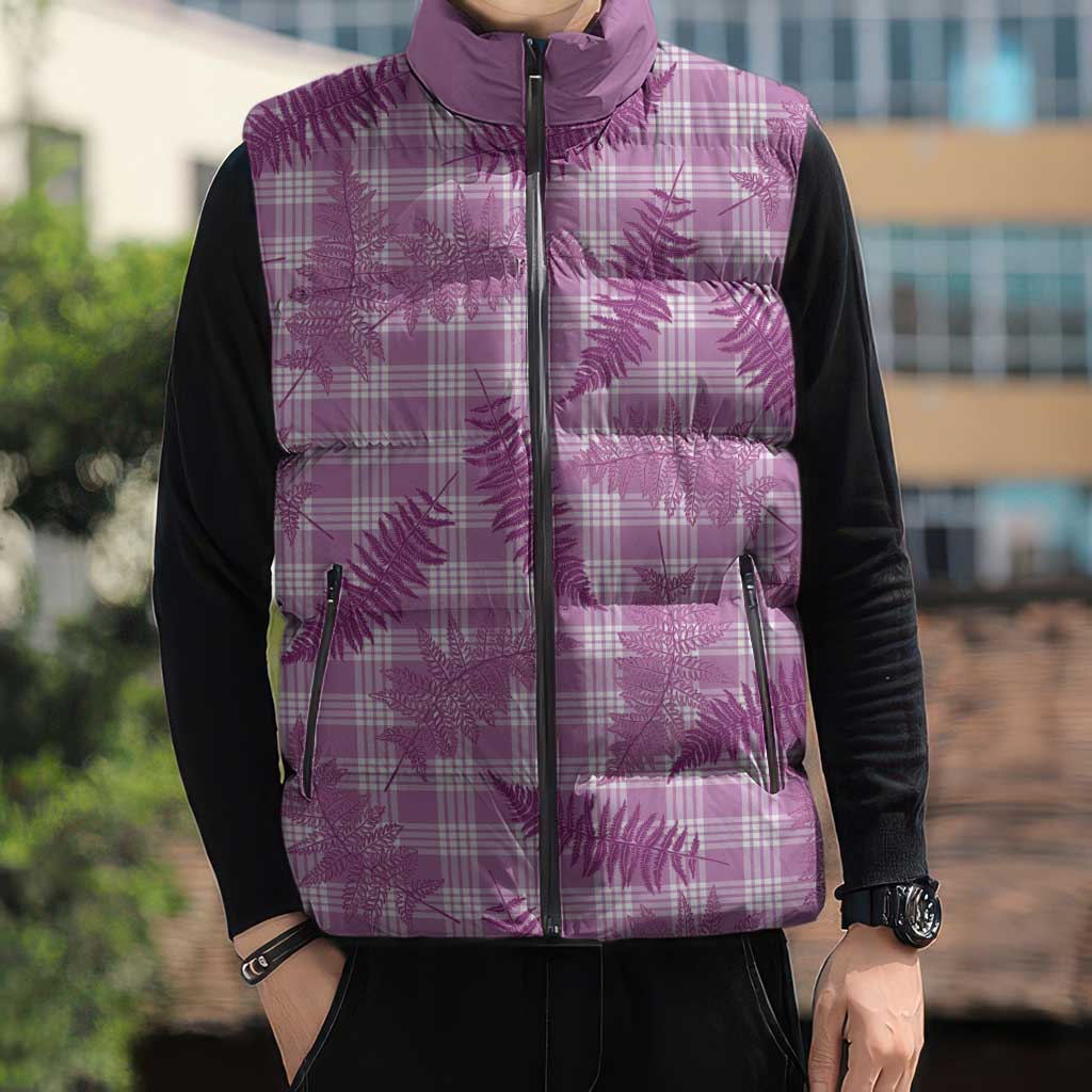 Pink Palaka Hawaii Palapalai Sleeveless Puffer Jacket Hawaiian Fern LT14 - Polynesian Pride