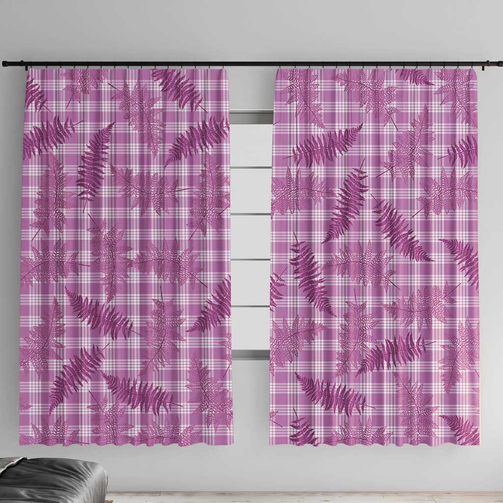 Pink Palaka Hawaii Palapalai Window Curtain Hawaiian Fern - Polynesian Pride