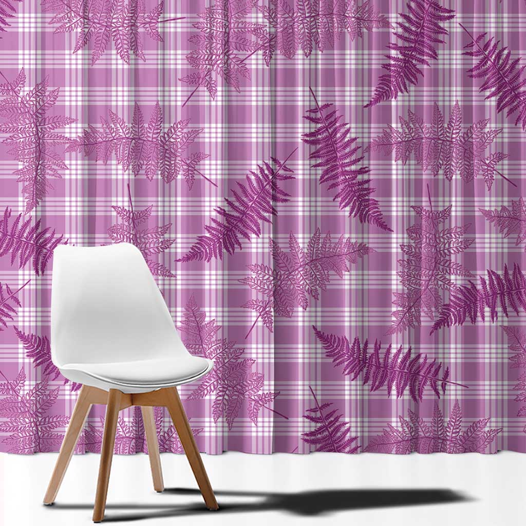 Pink Palaka Hawaii Palapalai Window Curtain Hawaiian Fern - Polynesian Pride