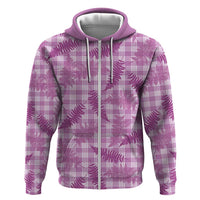 Pink Palaka Hawaii Palapalai Zip Hoodie Hawaiian Fern LT14 Zip Hoodie Pink - Polynesian Pride