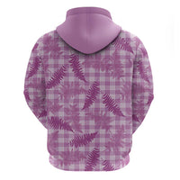 Pink Palaka Hawaii Palapalai Zip Hoodie Hawaiian Fern LT14 - Polynesian Pride