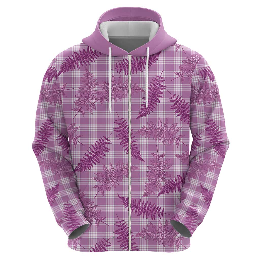 Pink Palaka Hawaii Palapalai Zip Hoodie Hawaiian Fern LT14 - Polynesian Pride