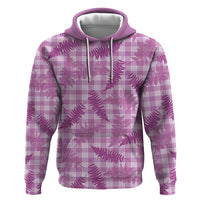 Pink Palaka Hawaii Palapalai Zip Hoodie Hawaiian Fern LT14 Pullover Hoodie Pink - Polynesian Pride
