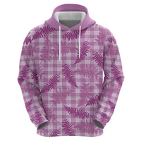 Pink Palaka Hawaii Palapalai Zip Hoodie Hawaiian Fern LT14 - Polynesian Pride