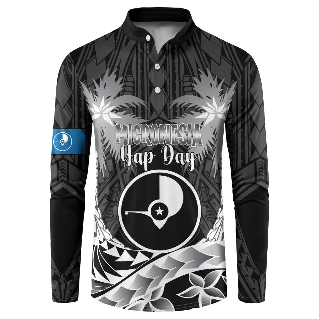 FSM Yap Day Button Sweatshirt 2025 Wa'ab Micronesia Black Color