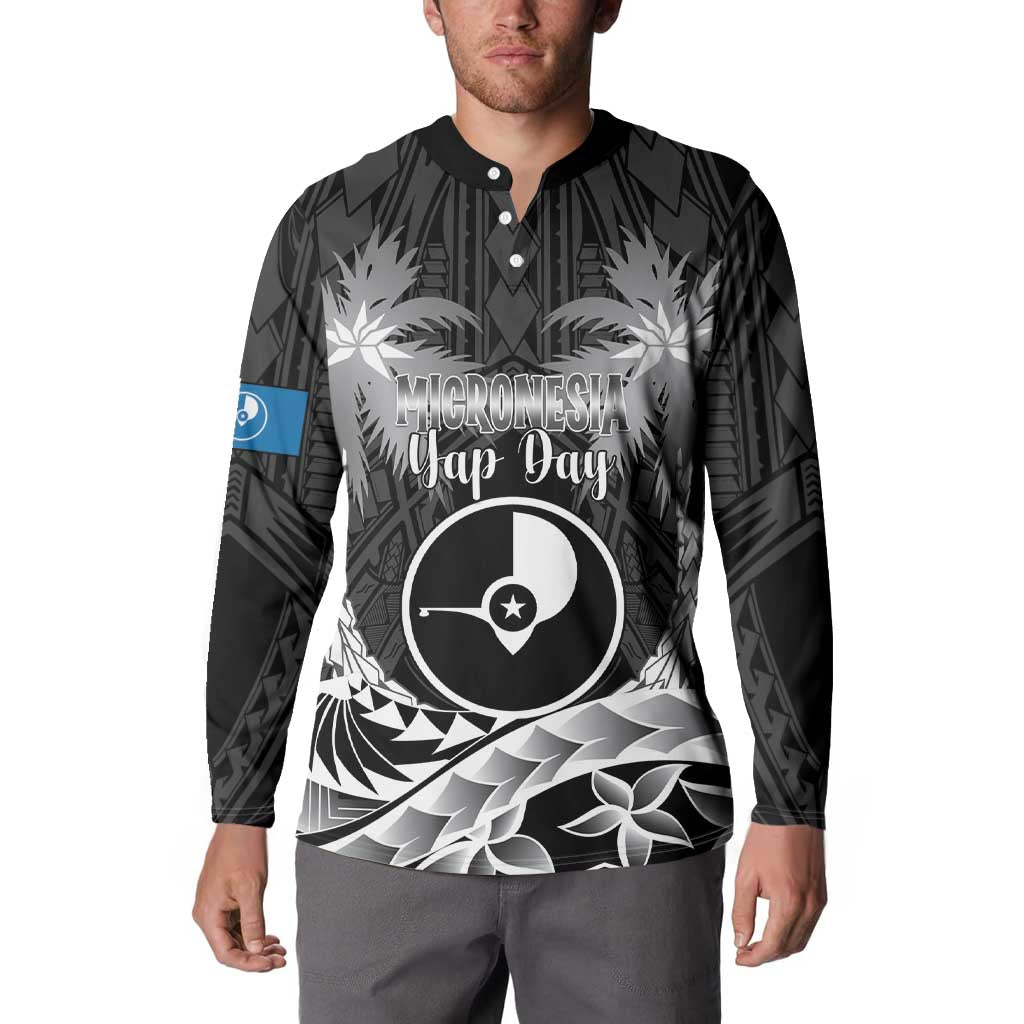 FSM Yap Day Button Sweatshirt 2025 Wa'ab Micronesia Black Color