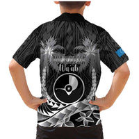 FSM Yap Day Family Matching Mermaid Dress and Hawaiian Shirt 2025 Wa'ab Micronesia Black Color