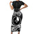 FSM Yap Day Family Matching Short Sleeve Bodycon Dress and Hawaiian Shirt 2025 Wa'ab Micronesia Black Color