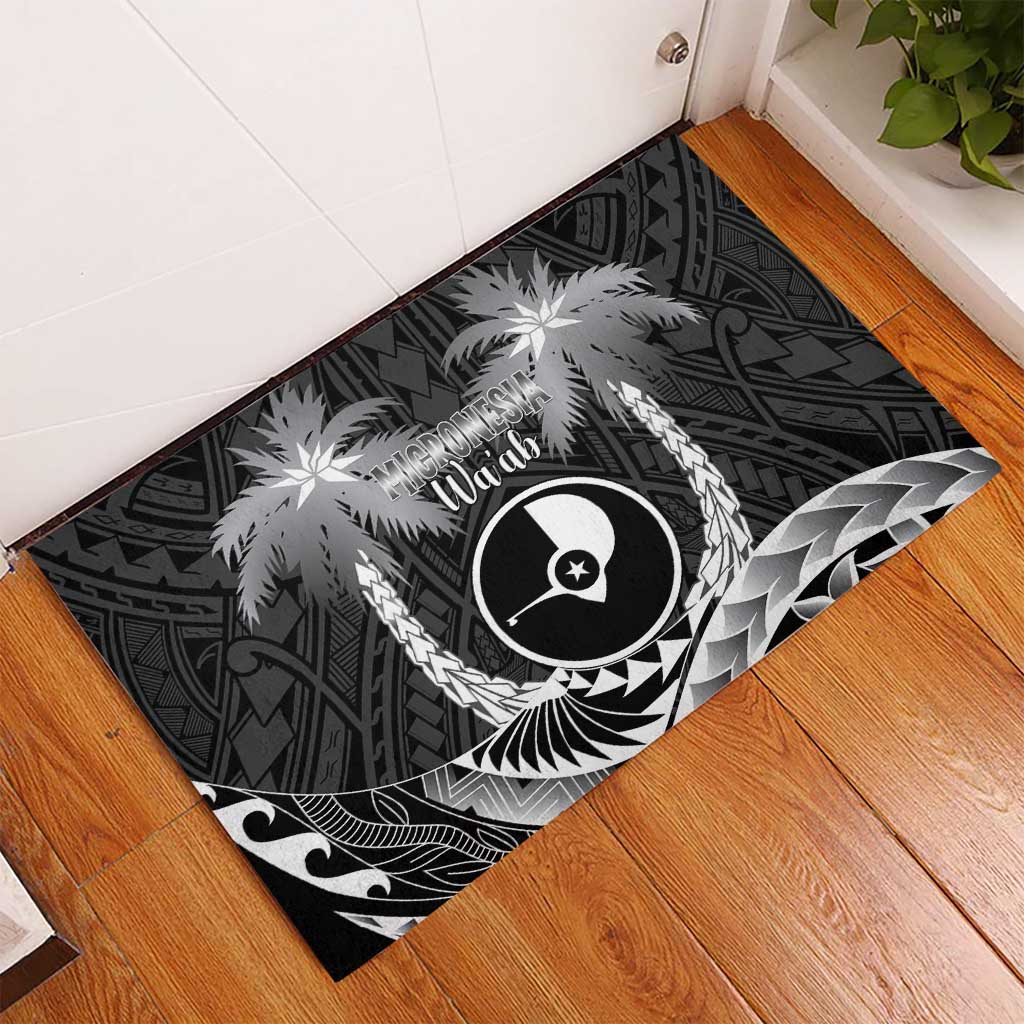 FSM Yap Day Rubber Doormat 2025 Wa'ab Micronesia Black Color