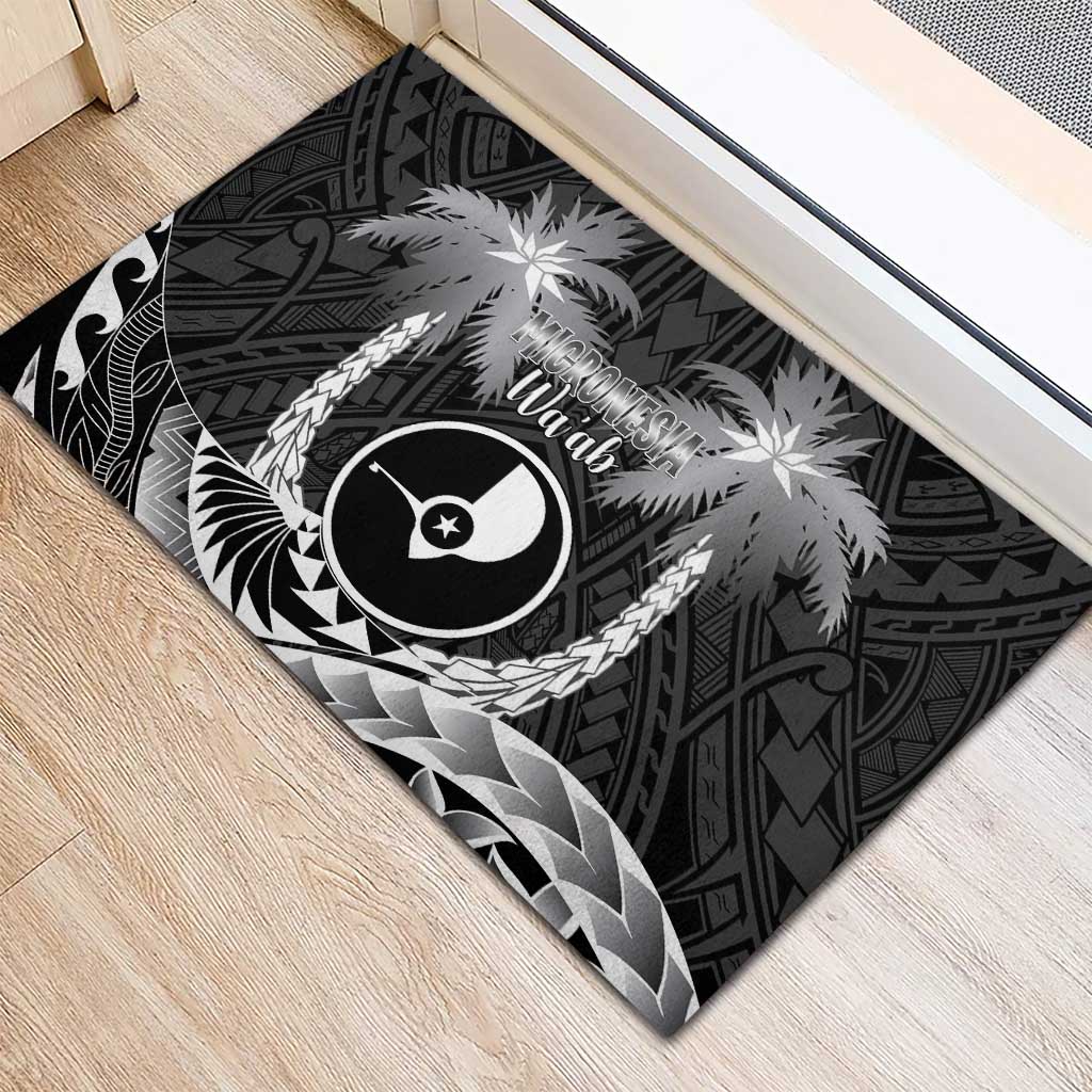 FSM Yap Day Rubber Doormat 2025 Wa'ab Micronesia Black Color