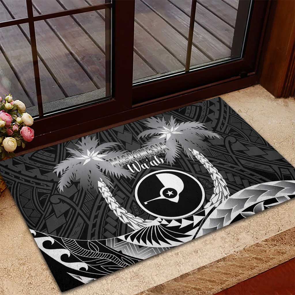 FSM Yap Day Rubber Doormat 2025 Wa'ab Micronesia Black Color