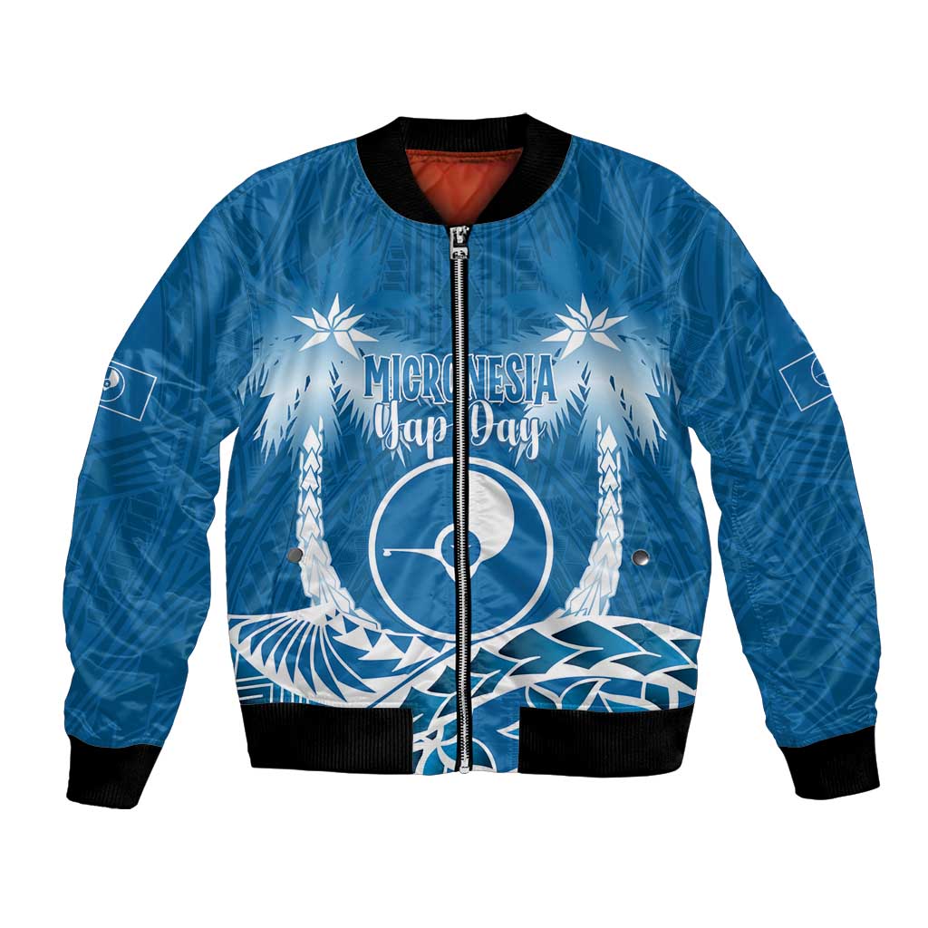 FSM Yap Day Bomber Jacket 2025 Wa'ab Micronesia Flag Color