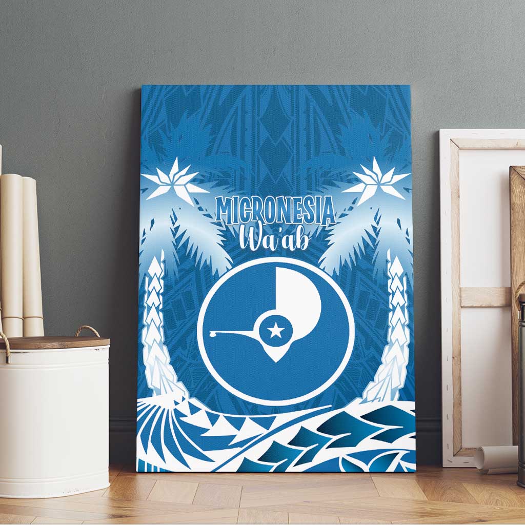 FSM Yap Day Canvas Wall Art 2025 Wa'ab Micronesia Flag Color