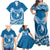 FSM Yap Day Family Matching Off Shoulder Maxi Dress and Hawaiian Shirt 2025 Wa'ab Micronesia Flag Color