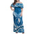 FSM Yap Day Family Matching Off Shoulder Maxi Dress and Hawaiian Shirt 2025 Wa'ab Micronesia Flag Color