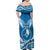 FSM Yap Day Family Matching Off Shoulder Maxi Dress and Hawaiian Shirt 2025 Wa'ab Micronesia Flag Color