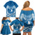 FSM Yap Day Family Matching Off Shoulder Short Dress and Hawaiian Shirt 2025 Wa'ab Micronesia Flag Color