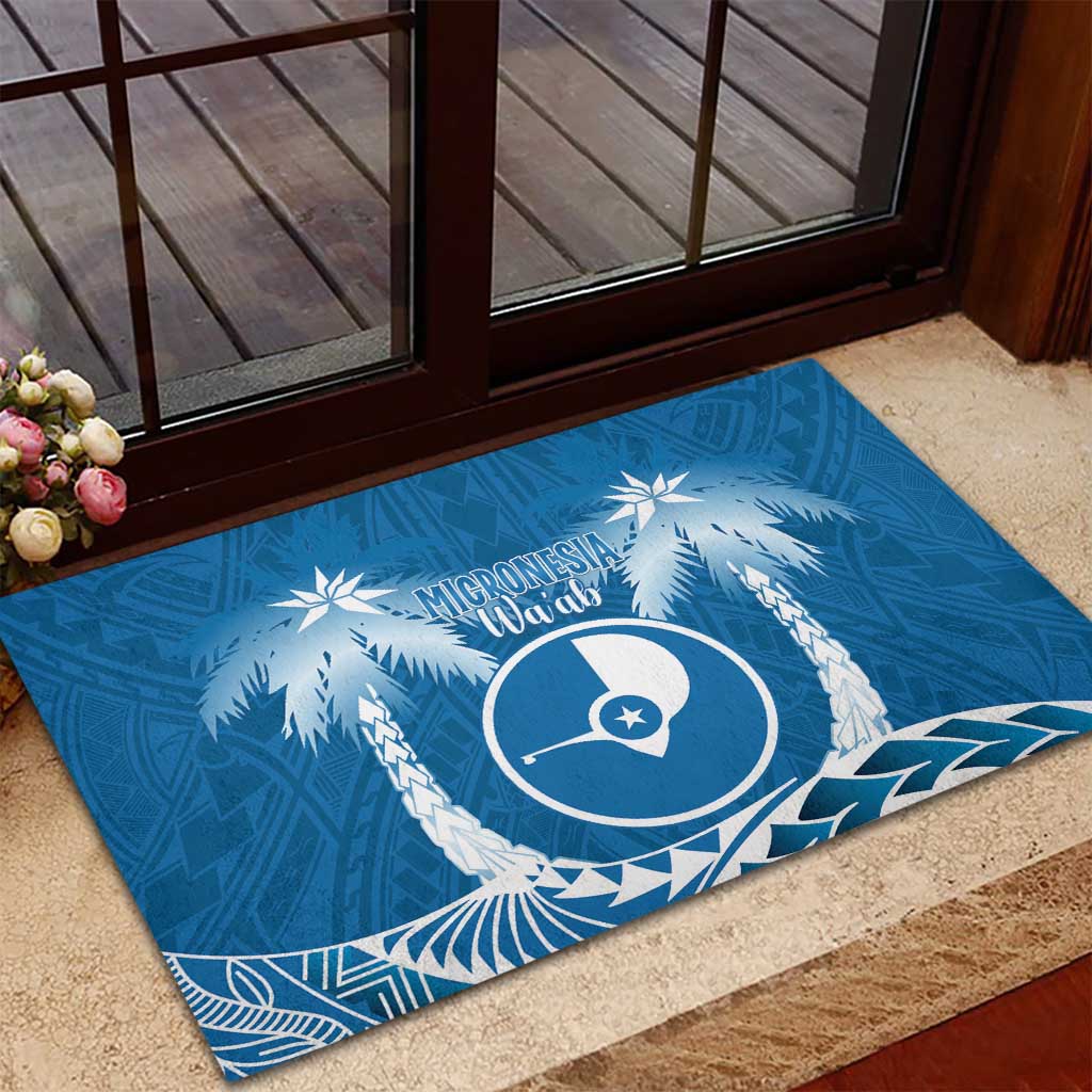 FSM Yap Day Rubber Doormat 2025 Wa'ab Micronesia Flag Color