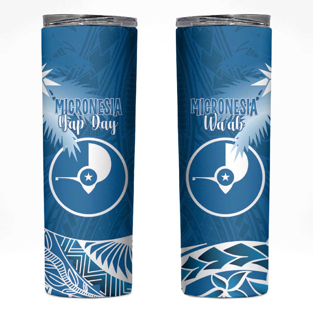 FSM Yap Day Skinny Tumbler 2025 Wa'ab Micronesia Flag Color