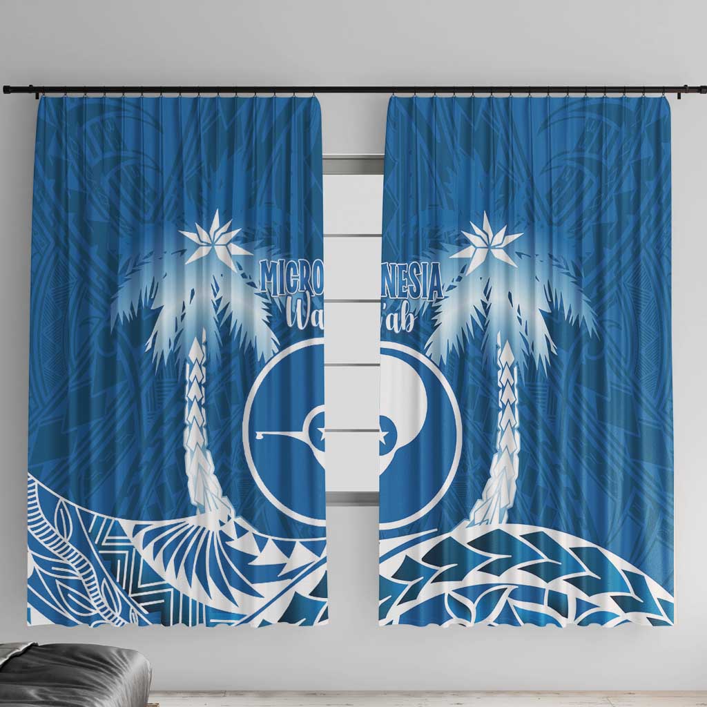 FSM Yap Day Window Curtain 2025 Wa'ab Micronesia Flag Color